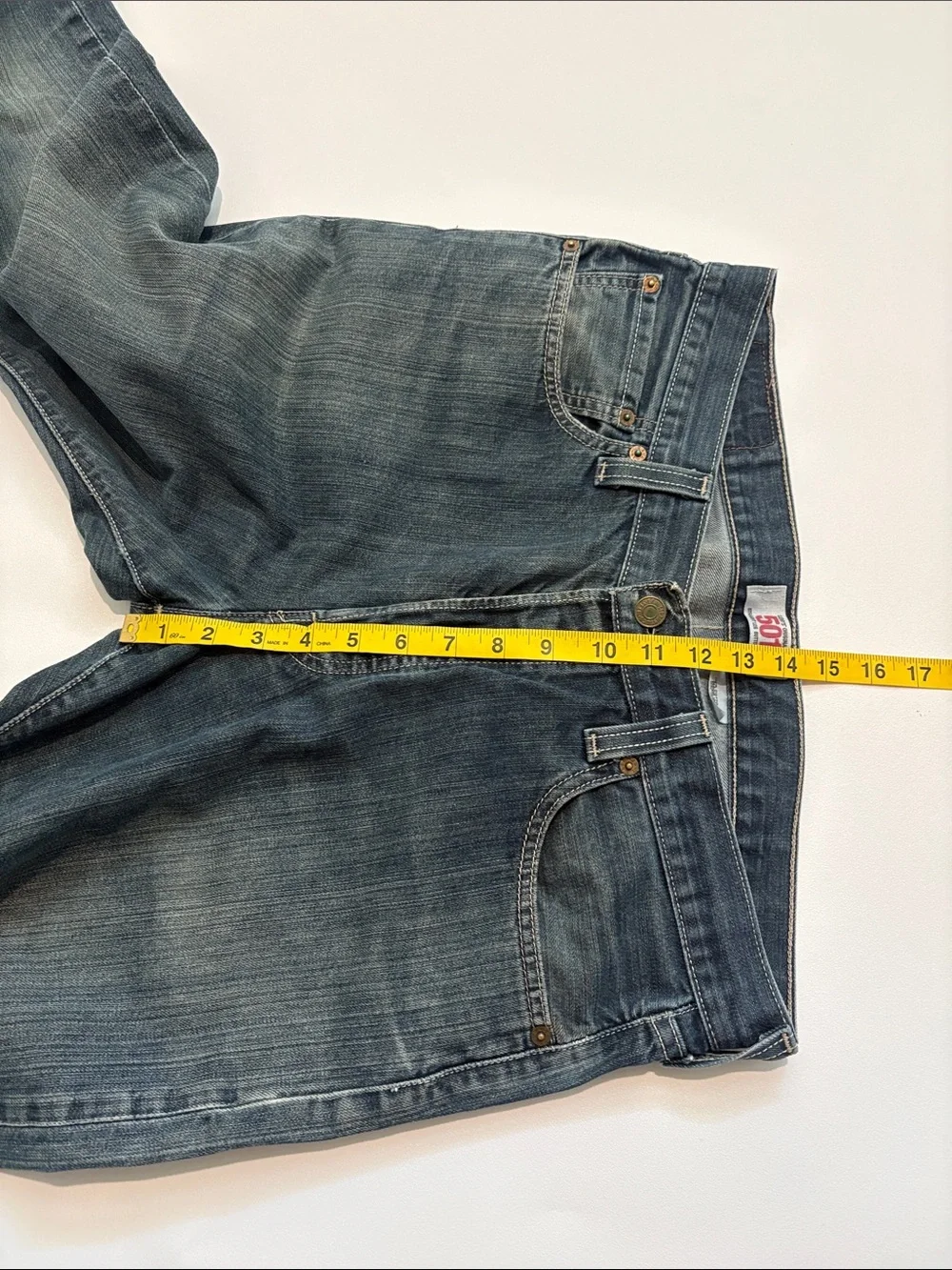 Levi's 501 Men's Straight Leg Button-Gly Jeans - Faded Blue Wash